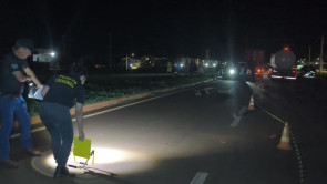Homem de 67 anos morre atropelado por caminhão ao tentar atravessar a MS-156