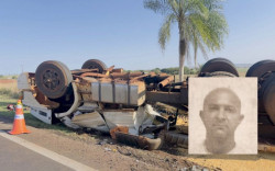 Motorista de Dourados morre após caminhão tombar na BR-163