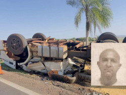 Motorista de Dourados morre após caminhão tombar na BR-163