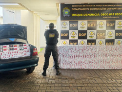 DOF apreende veículo com carga de cigarros avaliada em R$ 120 mil