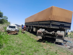 Engavetamento na BR-163 mata mulher e provoca congestionamento de 8 km