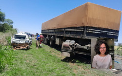 Acidente entre carretas e carros na BR-163 matou professora da Uems