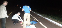 Homem morre ao ser atropelado por veículo entre Bocajá e Douradina
