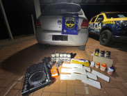 Dupla é flagrada com eletrônicos e medicamentos contrabandeados do Paraguai em Maracaju