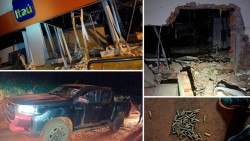 Explosivos usados em assalto a banco na fronteira foram fabricados no Brasil