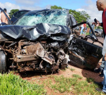 Vítimas de acidente entre Prisma e Honda Fit na MS-164 são identificadas