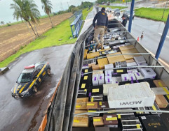Motorista de caminhão que levava 1.800 garrafas de vinho contrabandeado paga fiança e fica solto
