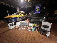 Polícia apreende R$ 453 mil em eletrônicos e perfumes contrabandeados do Paraguai