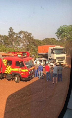 Acidente na manhã desta segunda-feira (Imagem: WhatsApp)