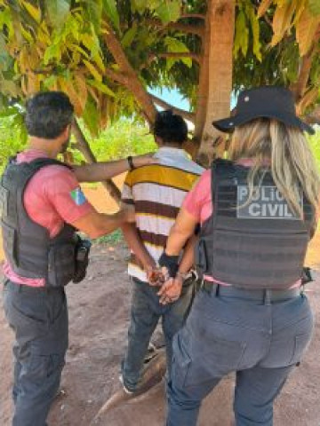 Autor já detido pelos policiais; Fotos: Divulgação/PC