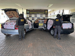 Carros carregados com cigarros contrabandeados do Paraguai são apreendidos pelo DOF