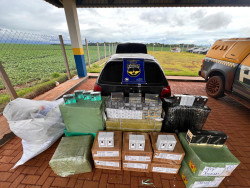 Polícia apreende mercadorias contrabandeadas na MS-162