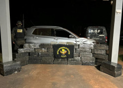 DOF apreende veículo com 650 quilos de maconha em Angélica; motorista fugiu