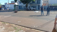 Acidente com caminhonete mata motociclista paraguaio em cruzamento