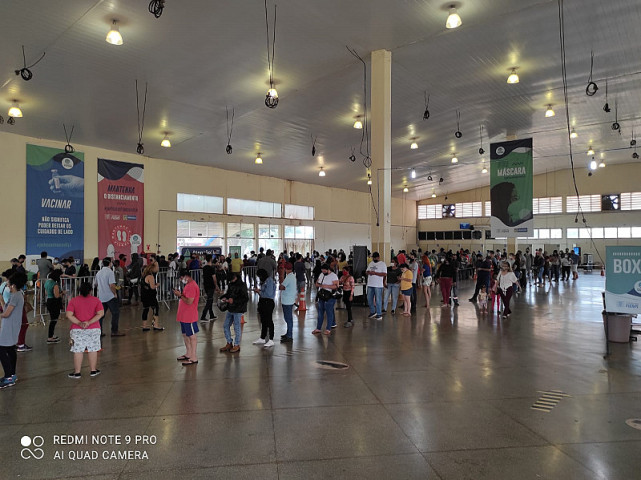 Central de Vacinação no Pavilhão de Eventos (Imagem: Divulgação)