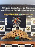 Homem é preso com 40 quilos de entorpecentes durante ação da Defron na fronteira