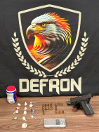 Indivíduo é preso pela Defron com pistola com numeração raspada e crack
