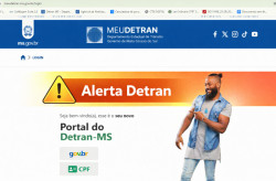 Consulta sem login? Site oficial termina em gov.br e pagamentos só para destinatário Detran-MS