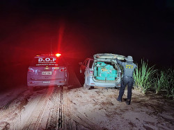 Motorista do tráfico abandona Hilux com 1.220 quilos de maconha e foge