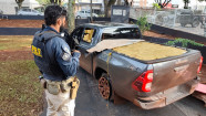 Caminhonete com grande carga de maconha é abandonada após perseguição na BR-463