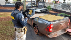 Caminhonete com grande carga de maconha é abandonada após perseguição na BR-463