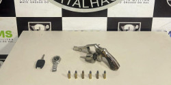 Homem é preso com revólver calibre 38 e 6 munições em Dourados