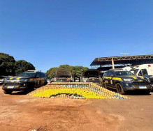 PRF apreende quase 600 quilos de cocaína em caminhonetes na BR-060