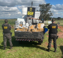 Polícia apreende carga de móveis com meia tonelada de drogas em Itahum
