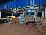 Veículo é apreendido com produtos contrabandeados avaliados em quase R$ 180 mil