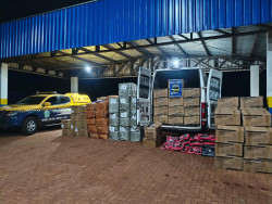 Veículo é apreendido com produtos contrabandeados avaliados em quase R$ 180 mil