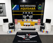 Polícia Rodoviária apreende R$ 1 milhão entre eletrônicos e medicamentos paraguaios