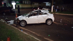 Homem de 33 anos capota carro e morre na fronteira com o Paraguai