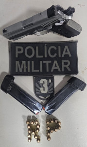Integrantes de facção são presos com arma e munições em rua de Dourados