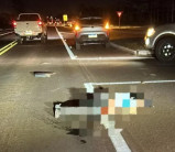 Mulher é atropelada por carreta e marido acaba preso suspeito do crime