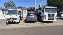 Polícia recupera caminhões roubados de prefeitura e 3 são presos