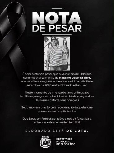 Dez dias após acidente, morre 6ª vítima de acidente entre van e carro na BR-163