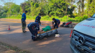 Mulher grávida fica ferida após acidente de moto em Dourados