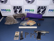 Polícia apreende pistola 9mm de fabricação israelense e drogas após denúncia