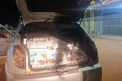 Polícia apreende 700 pacotes de cigarros contrabandeados na fronteira