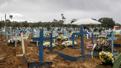 Jovens acendem 2.000 velas para relembrar recorde diário de vítimas da Covid