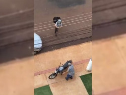 Agredida, motoentregadora registra boletim de ocorrência em Dourados (Imagem: Reprodução)