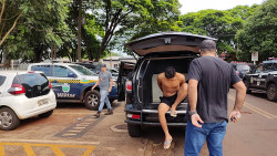 Preso na manhã de hoje pelo SIG (Imagem: Adilson Domingos)