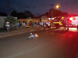 Motociclista morto em Dourados (Imagem: Adilson Domingos)