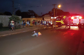 Motociclista morto em Dourados (Imagem: Adilson Domingos)