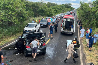 Acidente deixa um morto e três feridos (Imagem: José Almir Portela / Nova News)