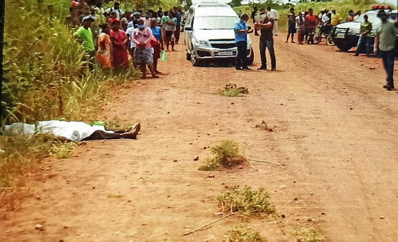 Homem é morto em estrada em Caarapó (Imagem: WhatsApp)