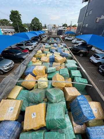 Droga apreendida pela Polícia Federal nesta quarta-feira (Imagem: Polícia Federal)