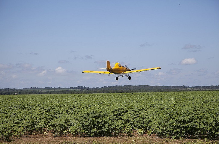 Avião pulveriza agrotóxico em lavoura de Mato Grosso do Sul (Divulgação)