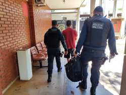 Junior Beiçola é preso pela Polícia Militar em Dourados (Imagem: Adilson Domingos)