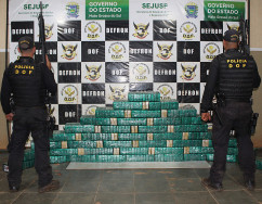 Mais de meia tonelada de cocaína apreendida pelo DOF (Imagem: Assessoria/DOF)